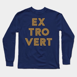 Extrovert - Yellow Print Long Sleeve T-Shirt